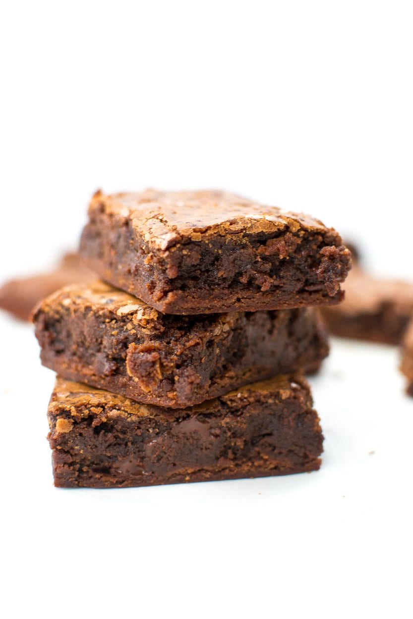 chewy sea salt and caramel olive oil brownies | Appetites Anonymous