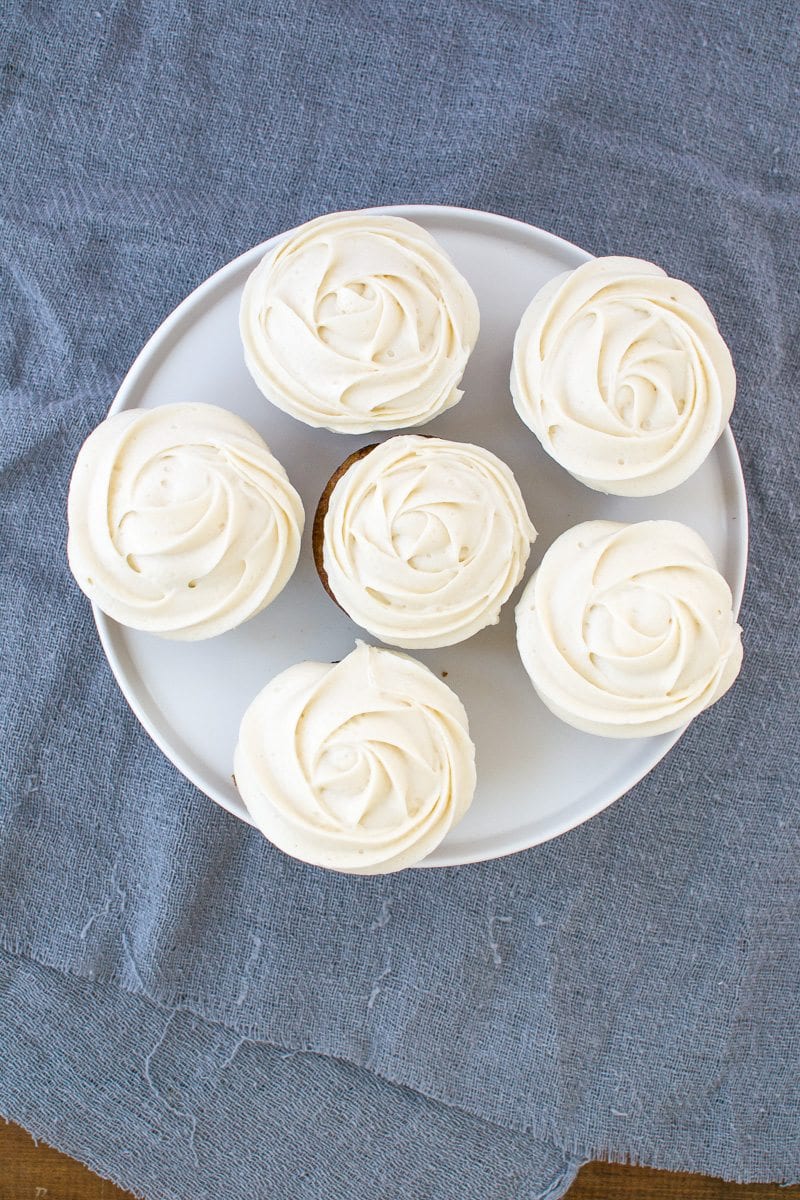 carrot cake cupcakes with buttercream frosting | Appetites Anonymous