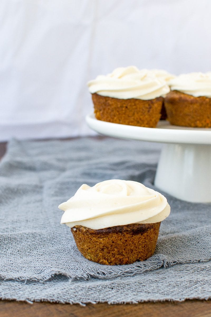 carrot cake cupcakes with buttercream frosting | Appetites Anonymous