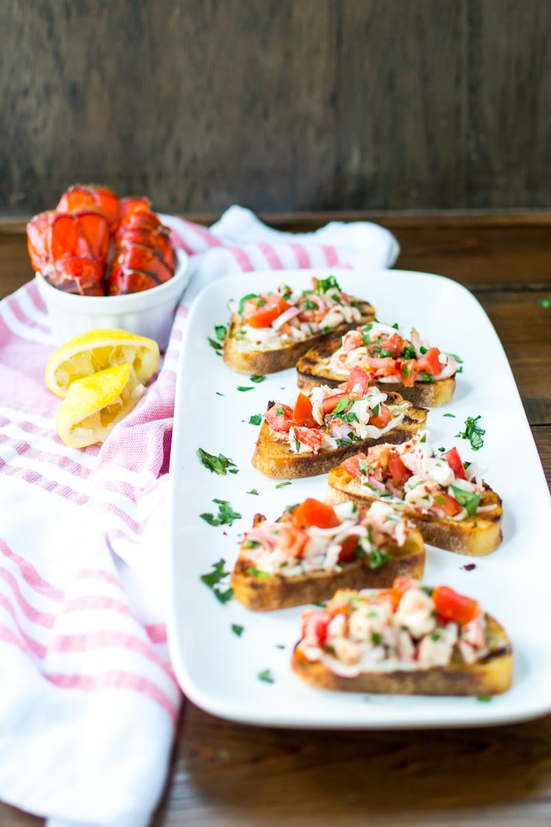 lobster roll bruschetta | Appetites Anonymous