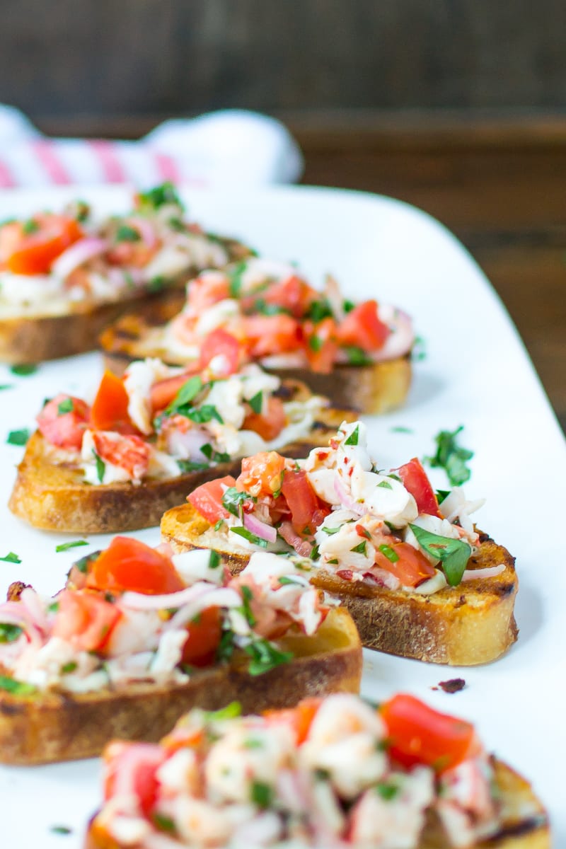 lobster roll bruschetta | Appetites Anonymous