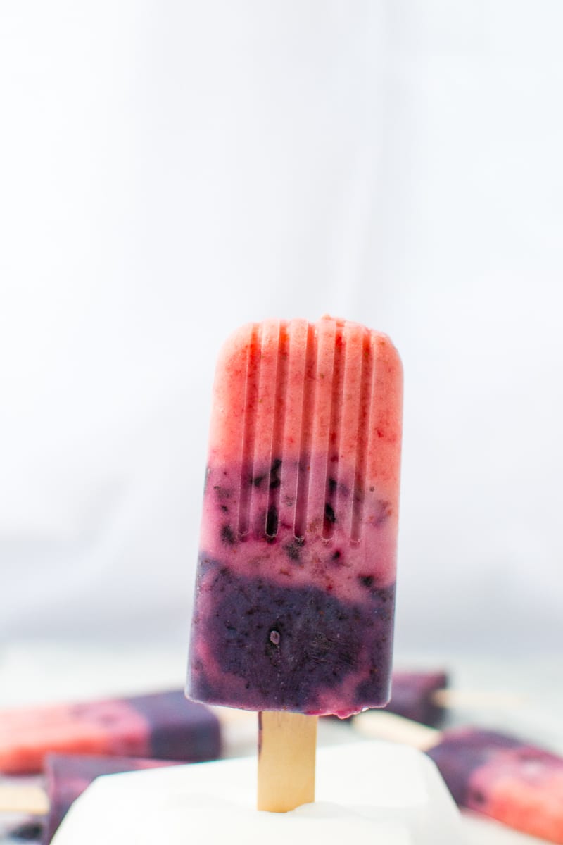 mixed berry yogurt popsicles | Appetites Anonymous