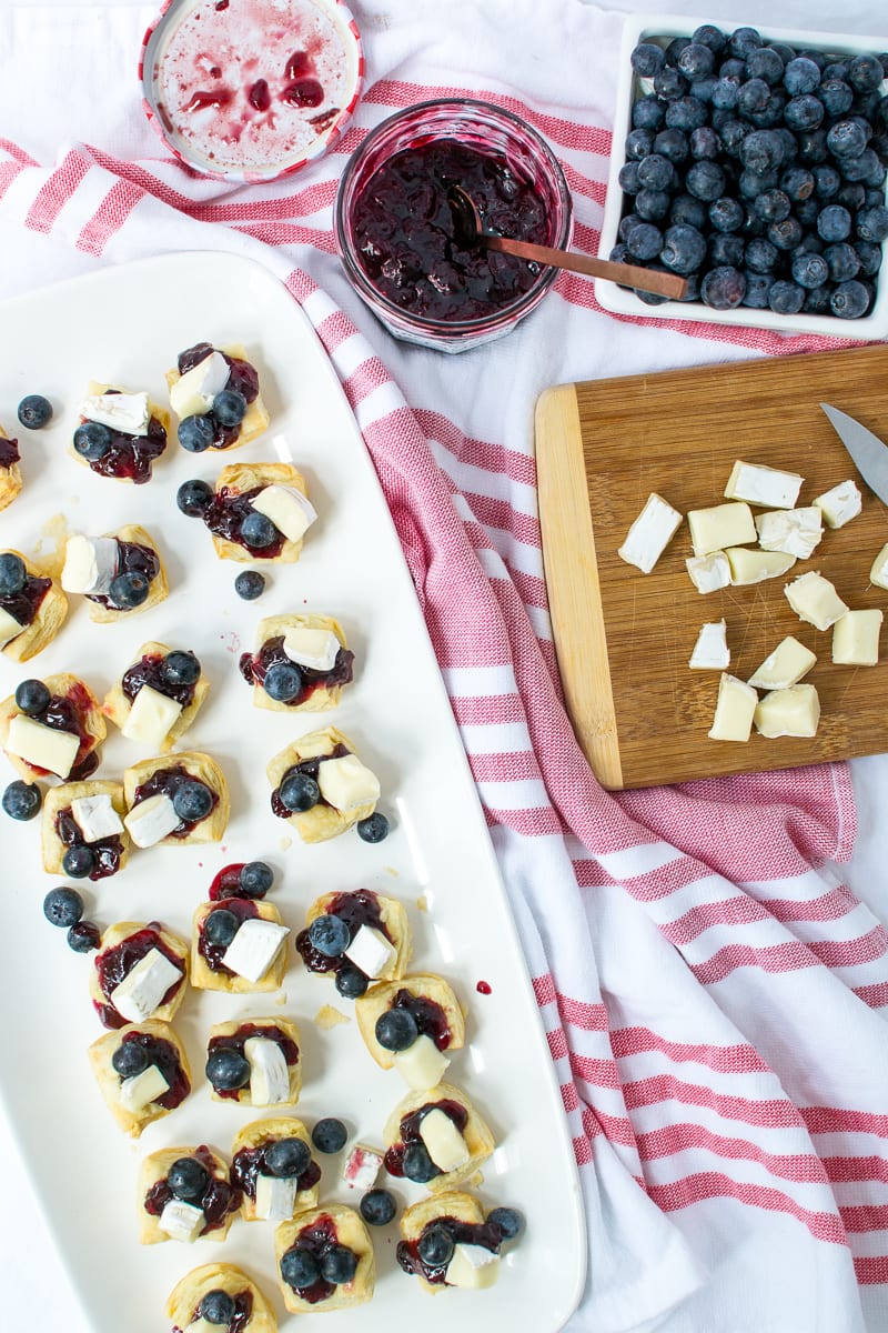 red, white, and blue pastry cups | Appetites Anonymous