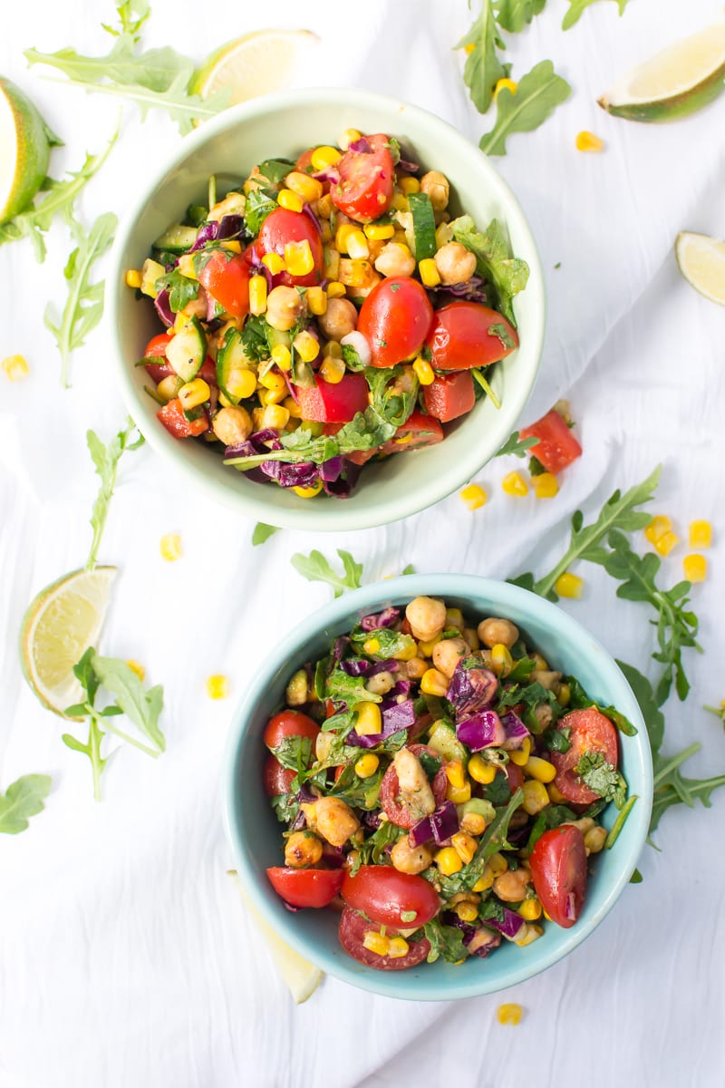 summer corn and roasted chick pea salad | Appetites Anonymous