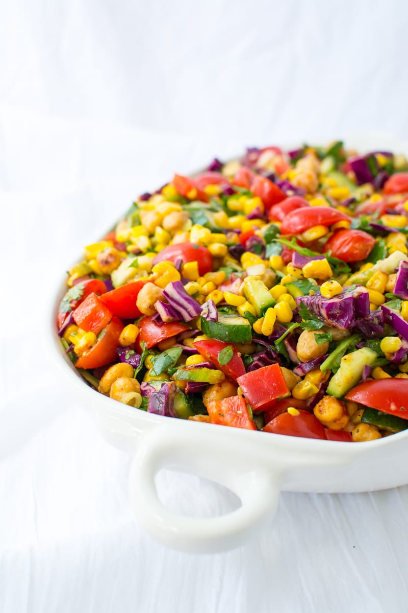 summer corn and roasted chick pea salad | Appetites Anonymous