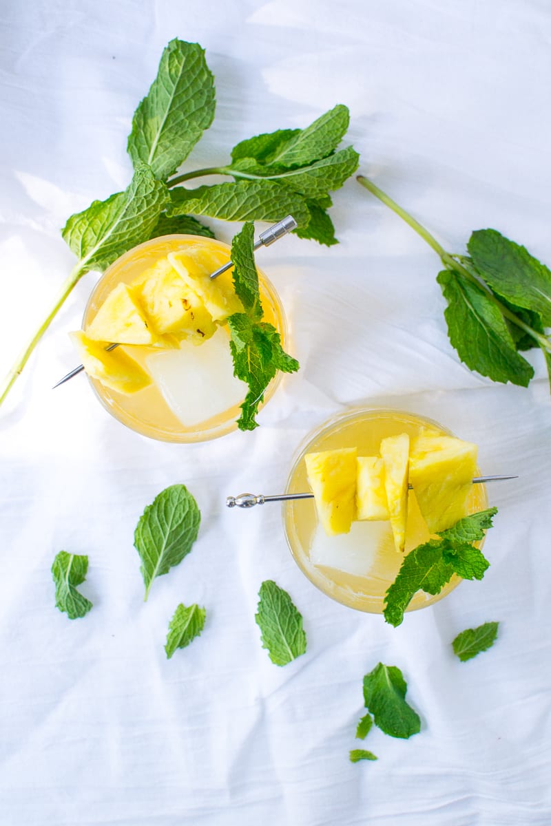 pineapple and mint rum punch | Appetites Anonymous