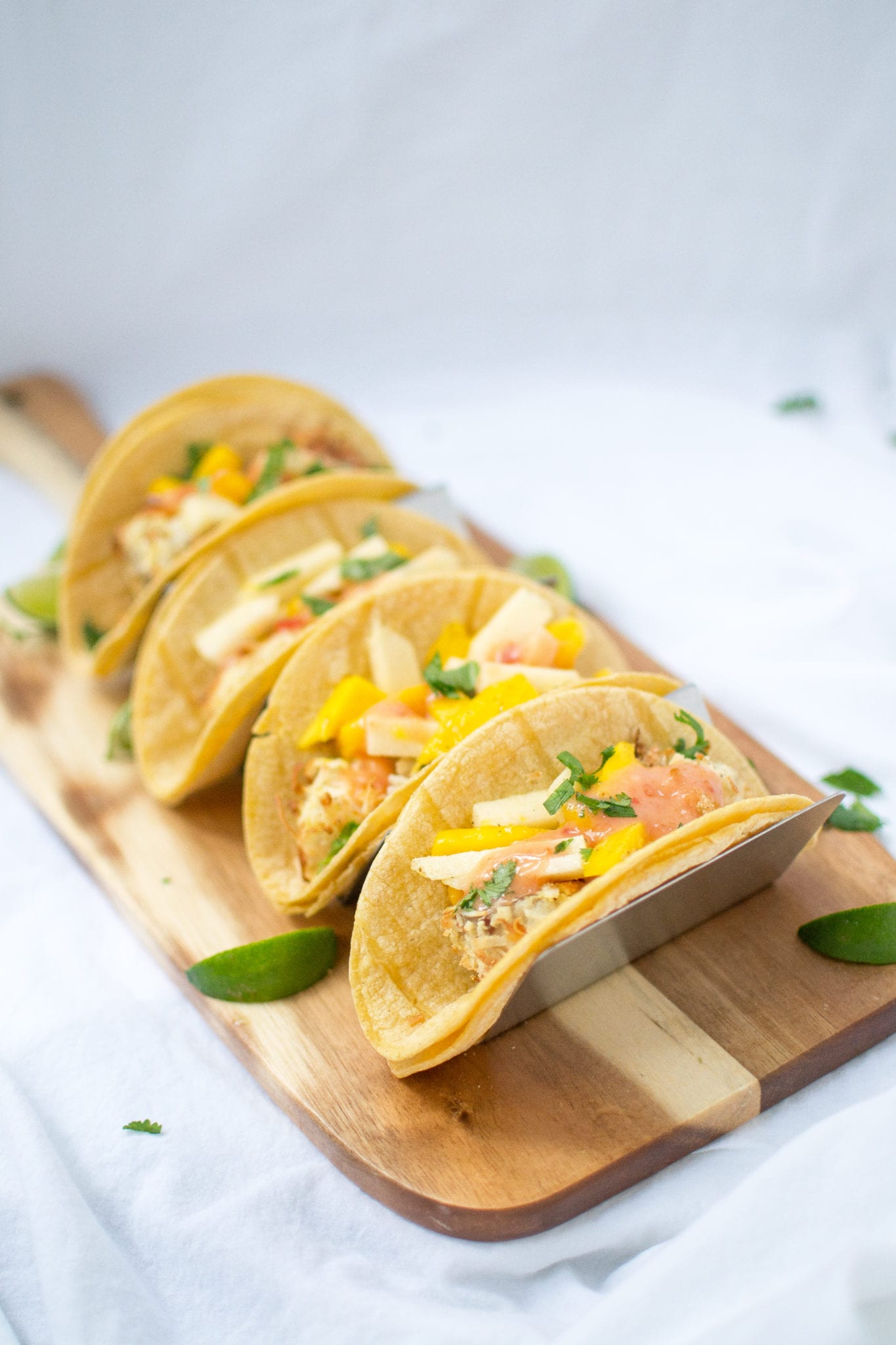 coconut crusted fish tacos with mango jicama slaw - Appetites Anonymous