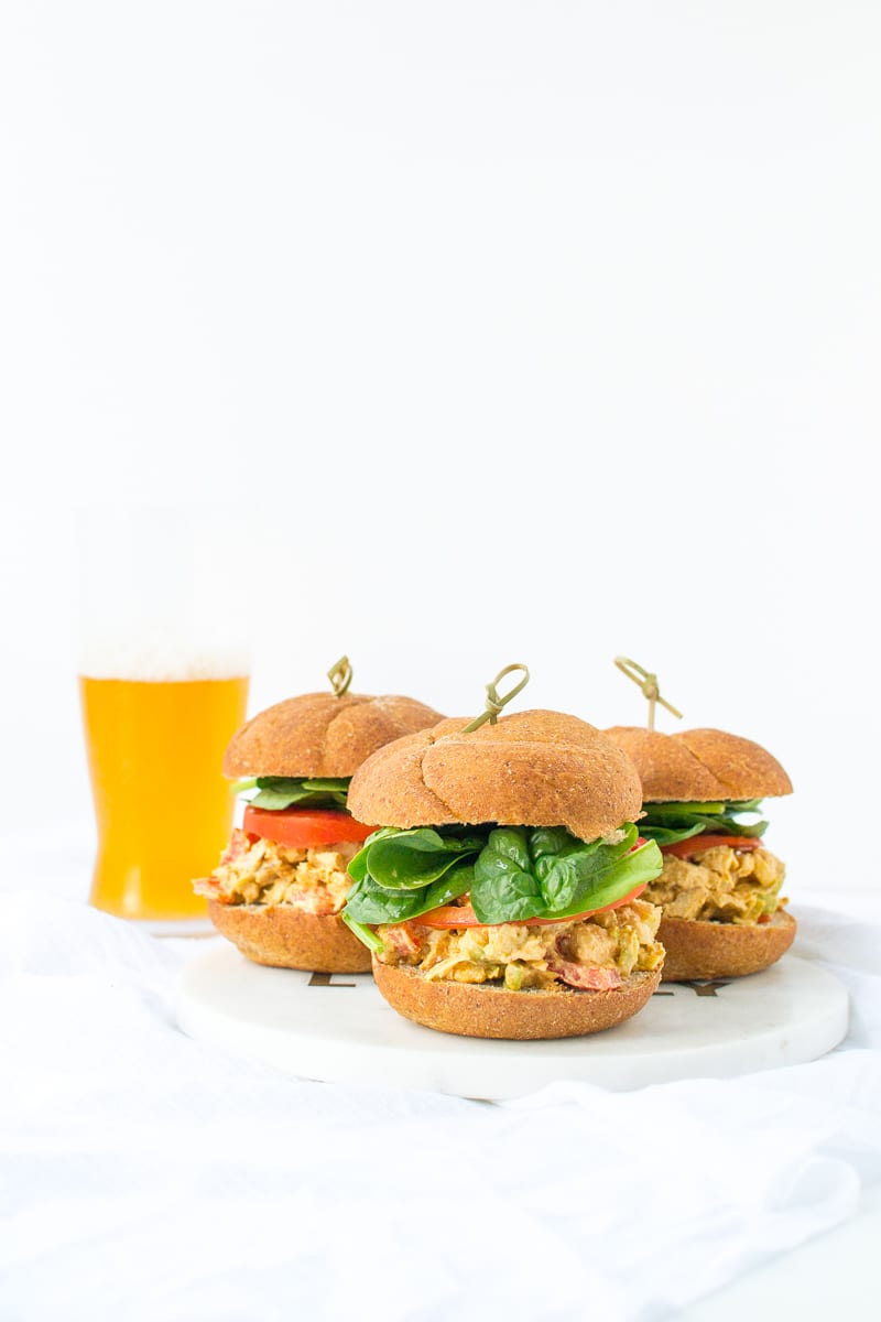 tahini chicken salad sandwiches | Appetites Anonymous
