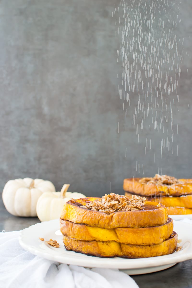 pumpkin french toast with brown sugar cinnamon oat crumble | Appetites Anonymous