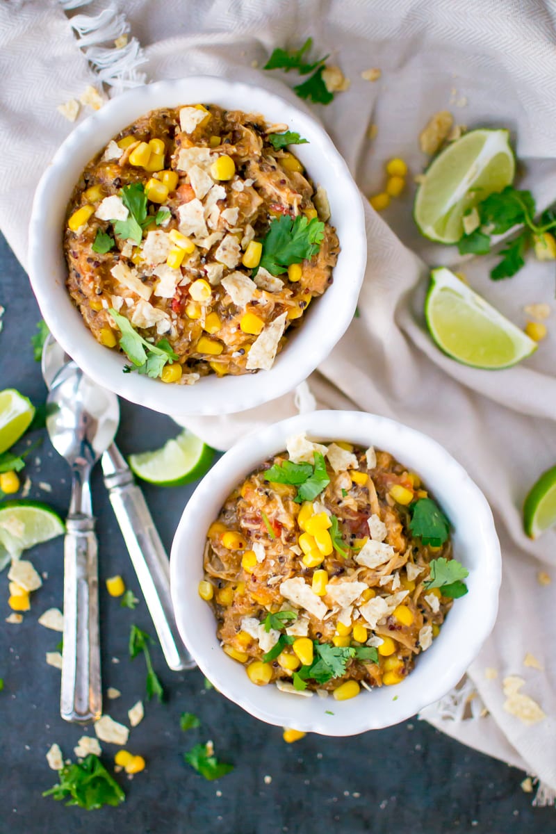 slow cooker tex-mex chicken quinoa soup | Appetites Anonymous