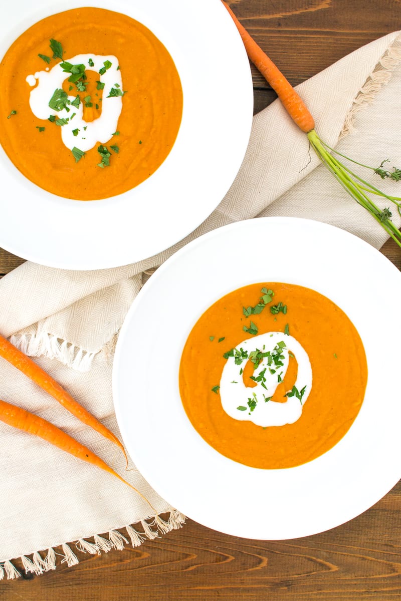 thai coconut curry carrot soup | Appetites Anonymous