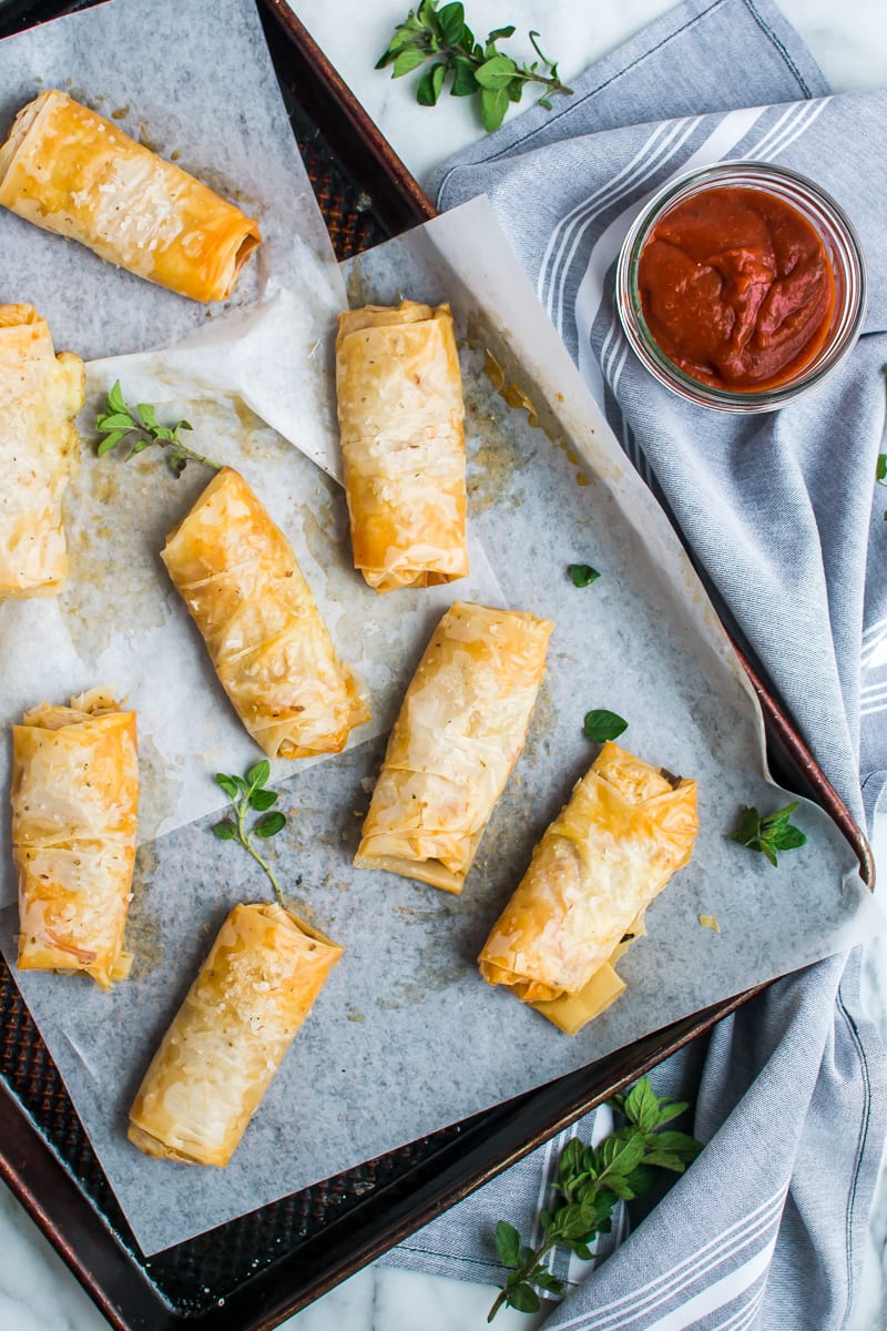 phyllo pizza rolls | Appetites Anonymous