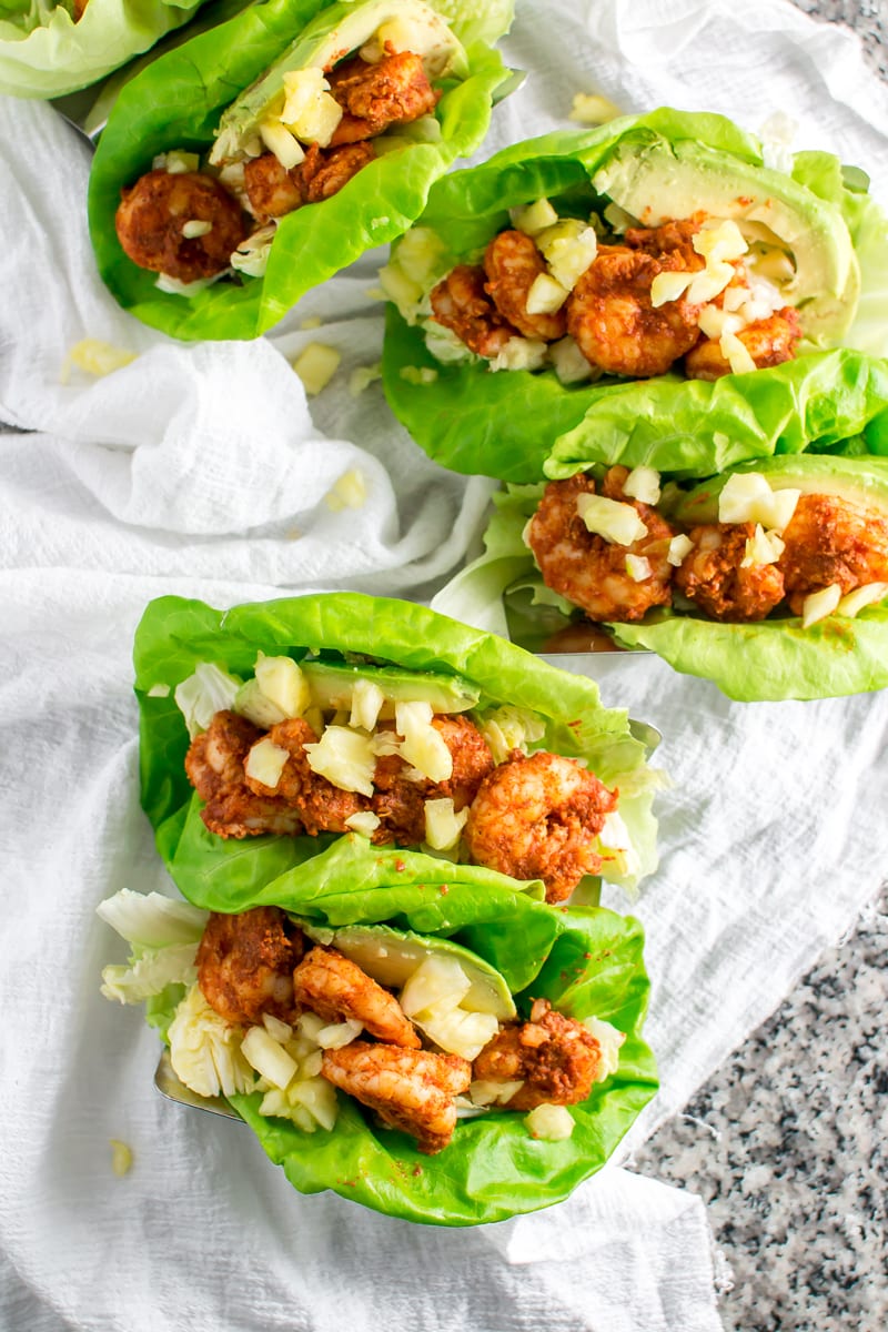 sriracha shrimp lettuce wraps | Appetites Anonymous