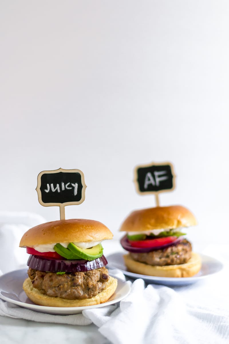 juicy AF turkey burgers | Appetites Anonymous