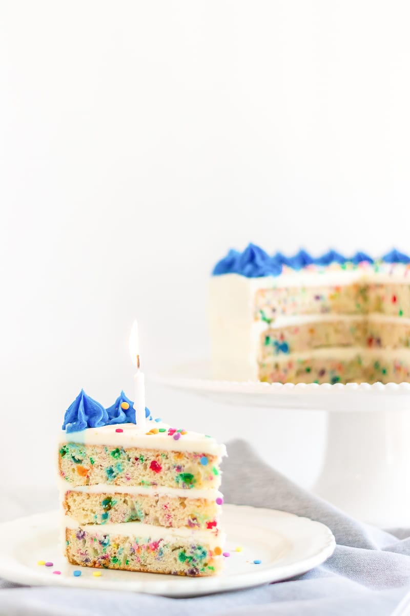 tom's funfetti birthday cake | Appetites Anonymous