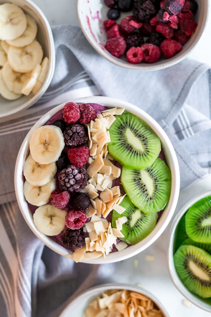 mixed berry smoothie bowls | Appetites Anonymous