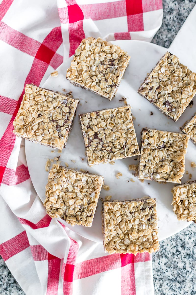 oatmeal chocolate peanut butter bars | Appetites Anonymous