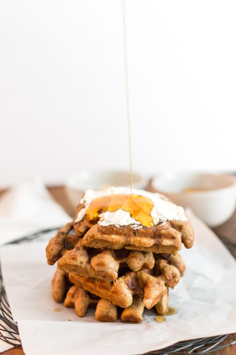 carrot cake waffles | Appetites Anonymous