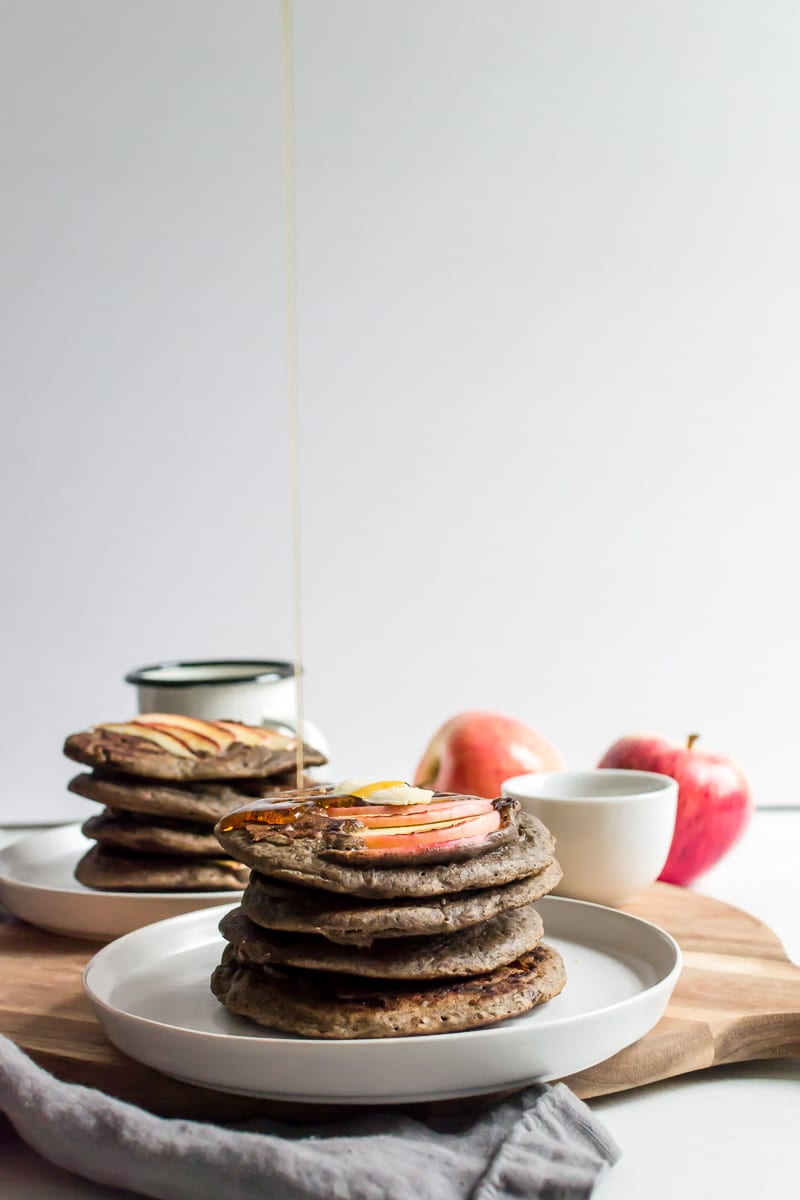 apple banana buckwheat pancakes | Appetites Anonymous