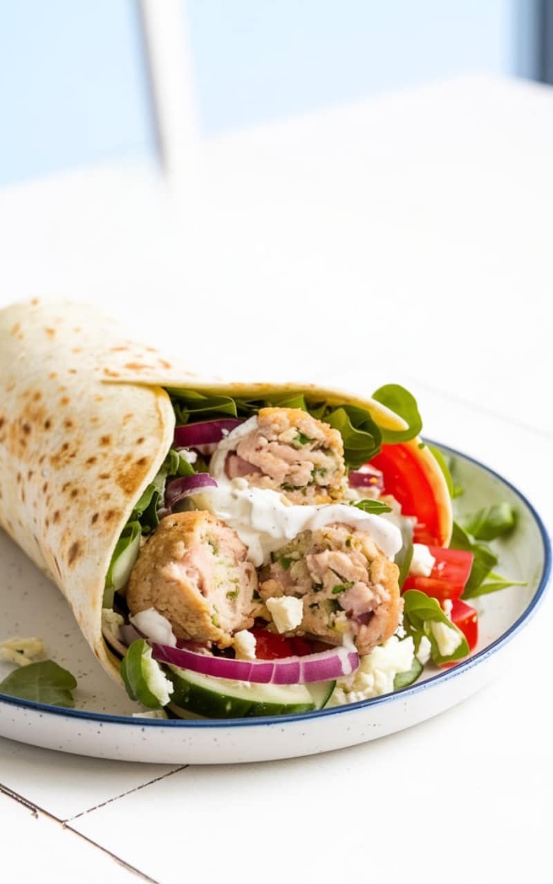 Chicken Meatball Wraps