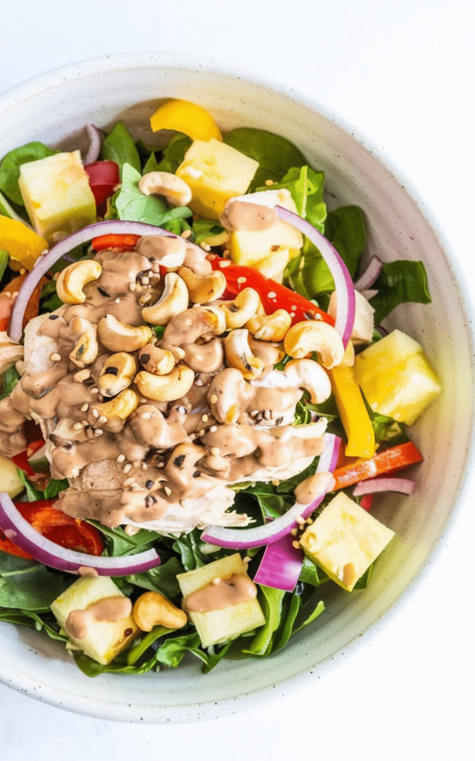 CASHEW CHICKEN, VEGGIE & PINEAPPLE SALAD