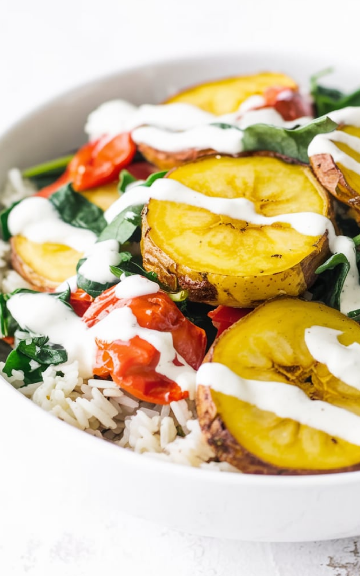 Roasted Plantain And Red Pepper Rice Bowls