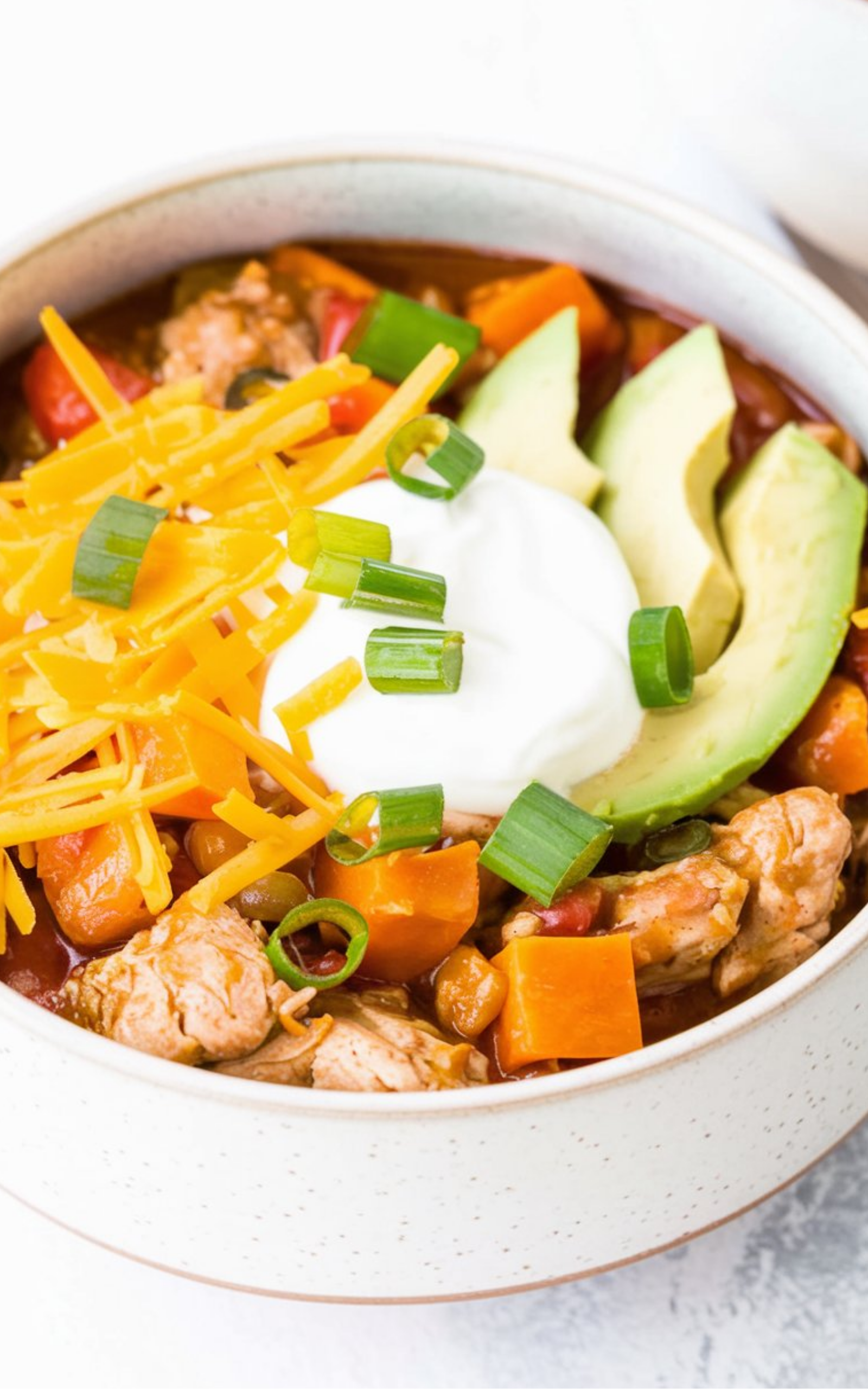 Ground Chicken & Sweet Potato Chili (Slow Cooker)
