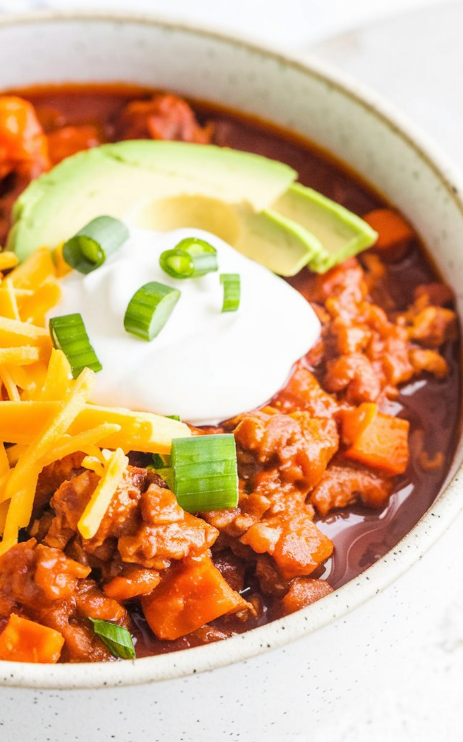 Ground Chicken & Sweet Potato Chili (Slow Cooker)