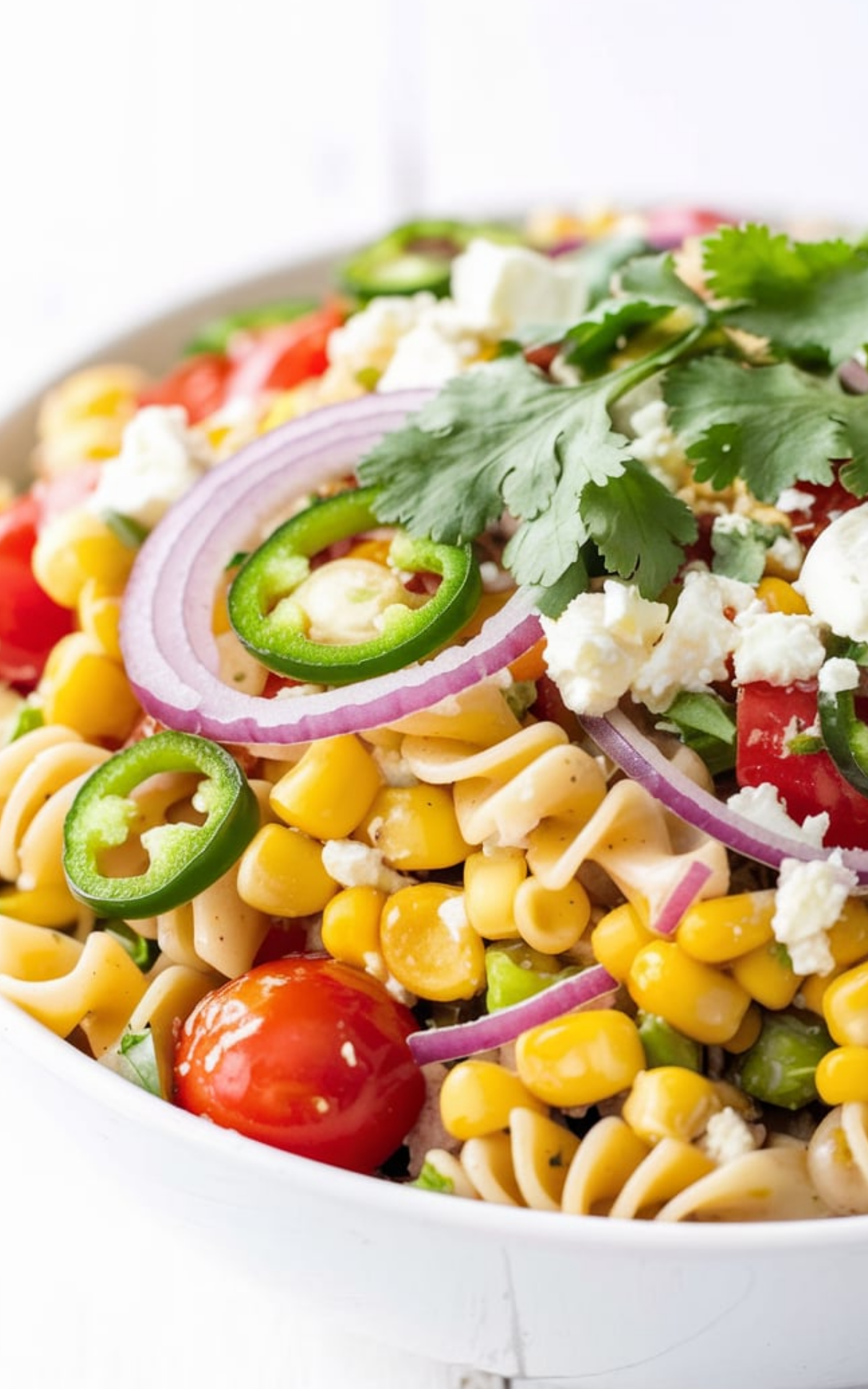 Summer Corn Goat Cheese Pasta Salad