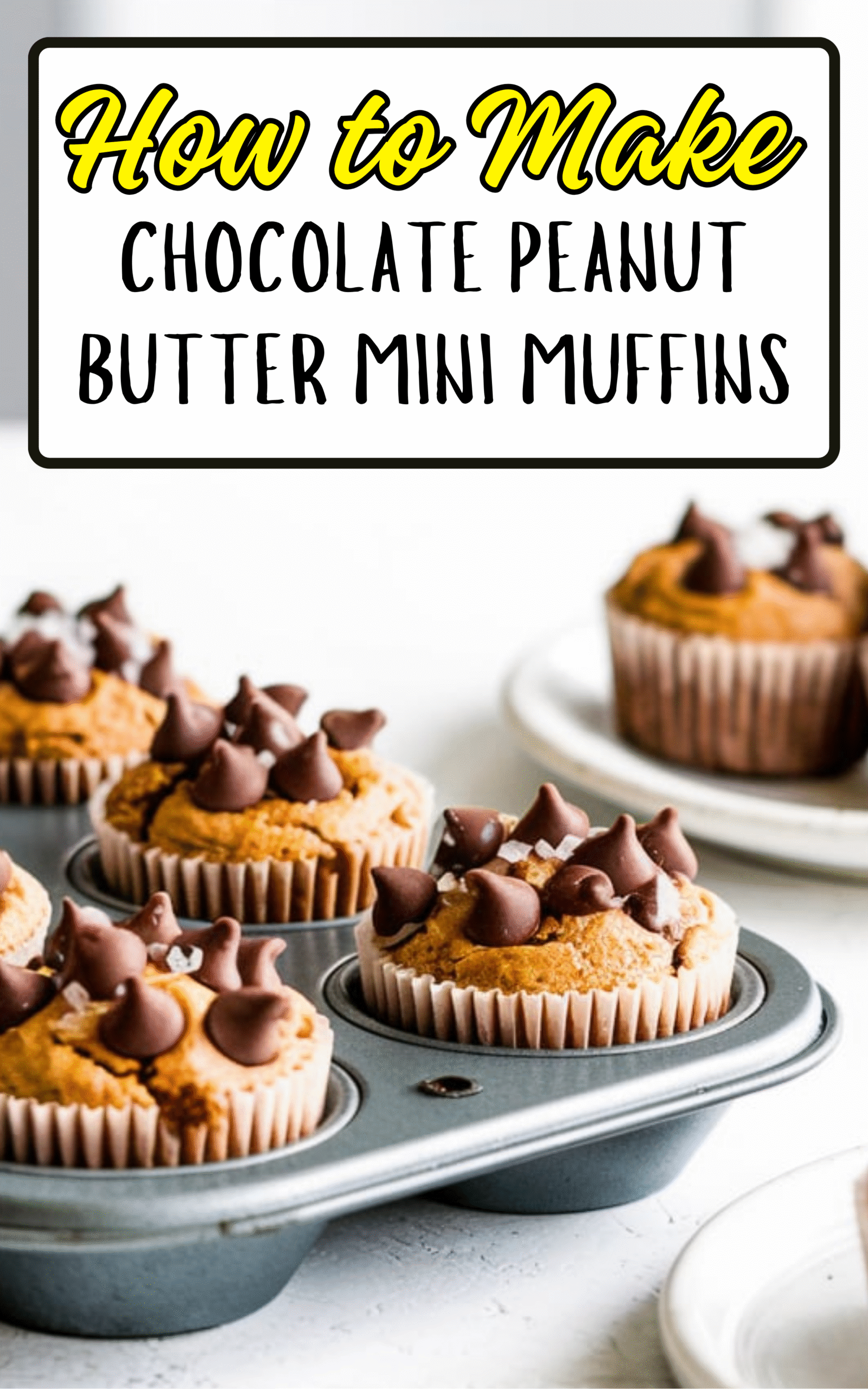Chocolate Peanut Butter Mini Muffins