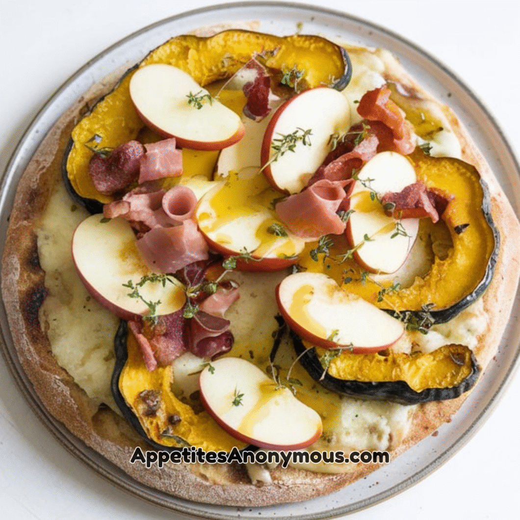 Roasted Acorn Squash, Apple, and Pancetta Flatbreads