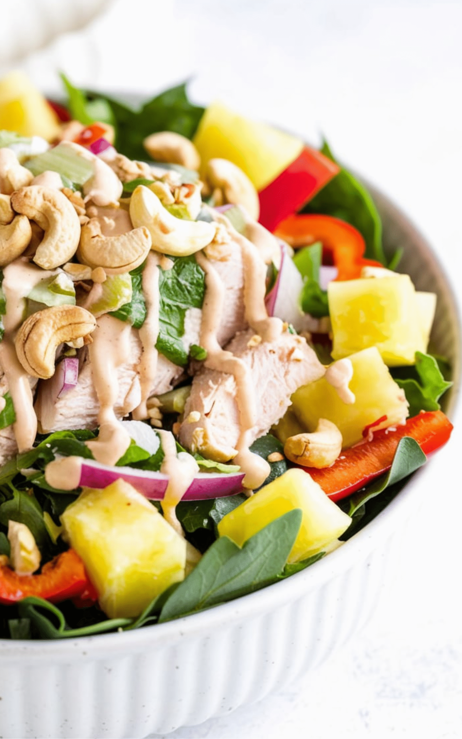 CASHEW CHICKEN, VEGGIE & PINEAPPLE SALAD