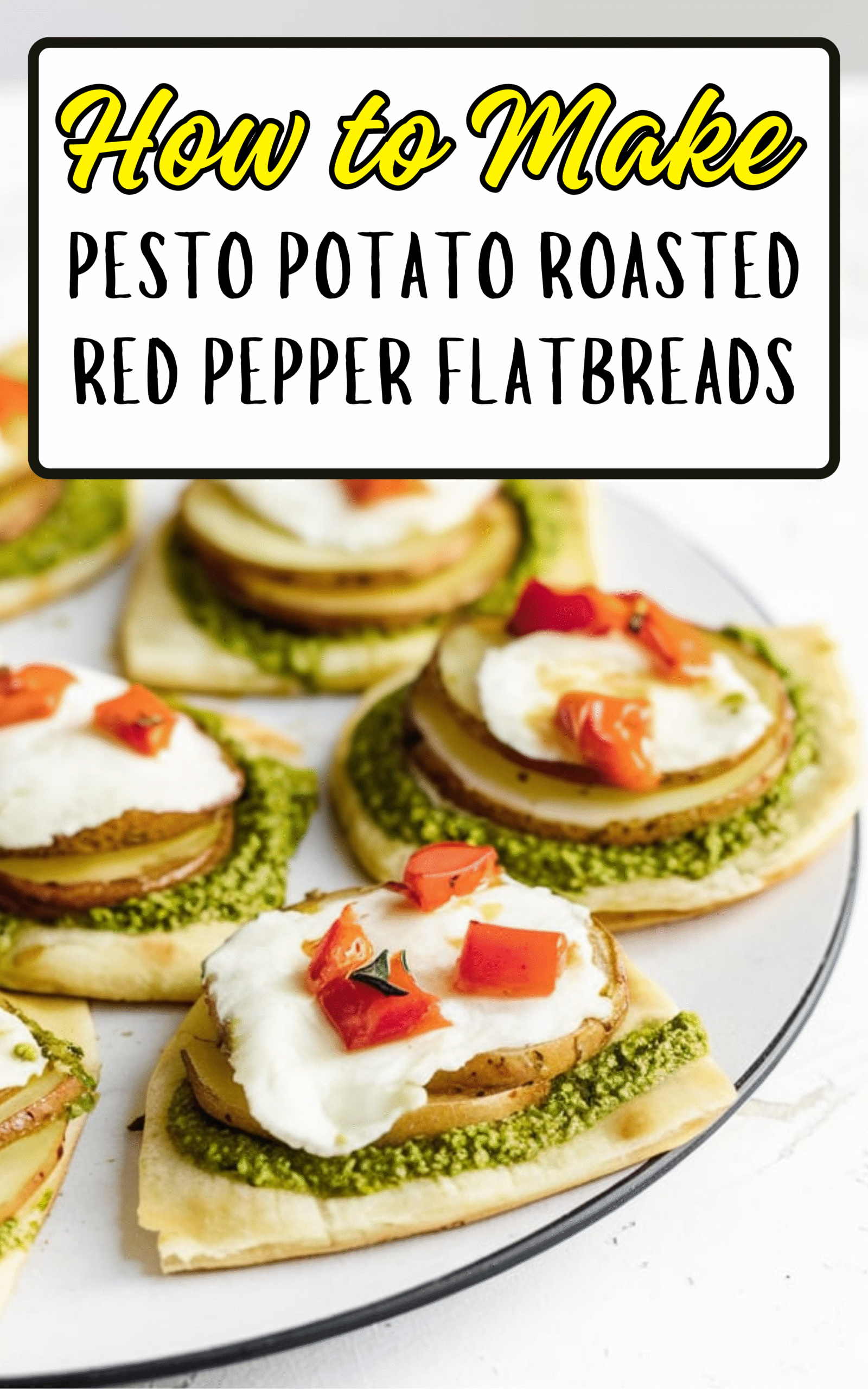 Pesto Potato Roasted Red Pepper Flatbreads