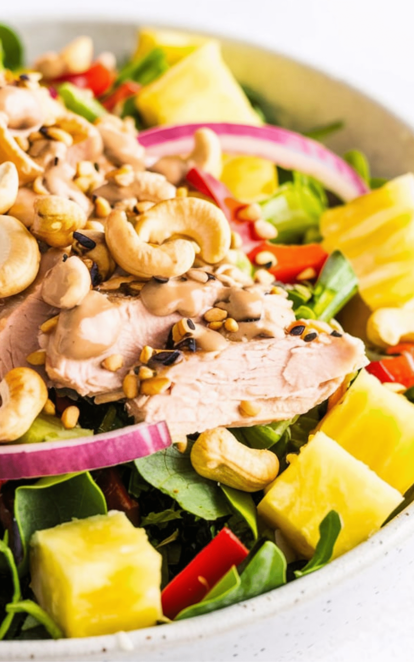 CASHEW CHICKEN, VEGGIE & PINEAPPLE SALAD