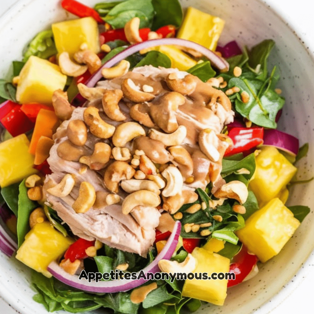 Cashew Chicken, Veggie & Pineapple Salad