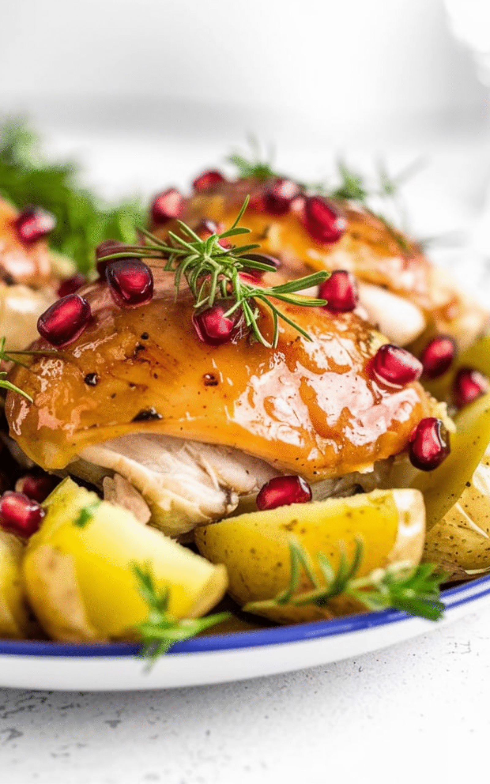 Pomegranate Glazed Chicken And Potatoes