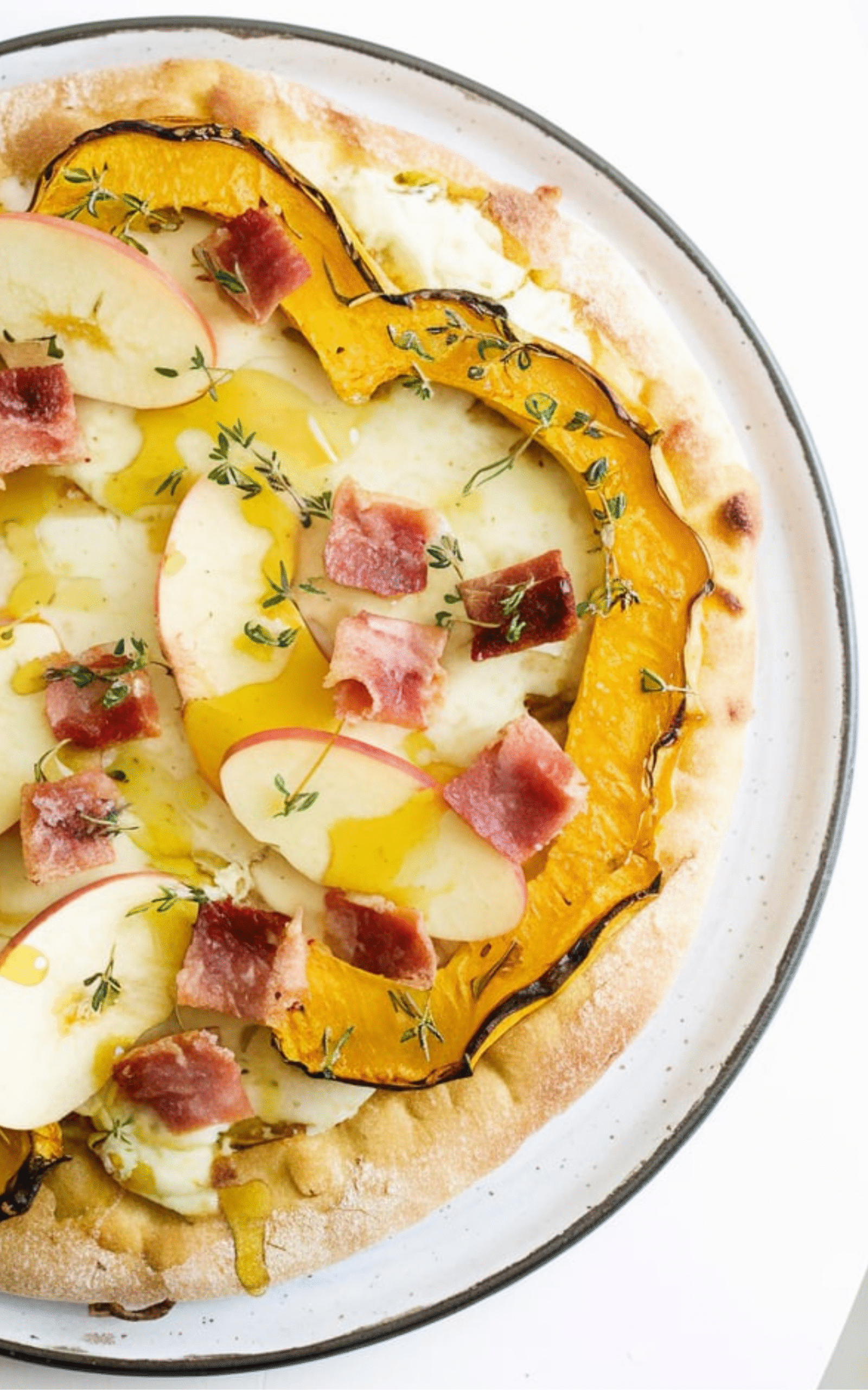 Roasted Acorn Squash, Apple, and Pancetta Flatbreads