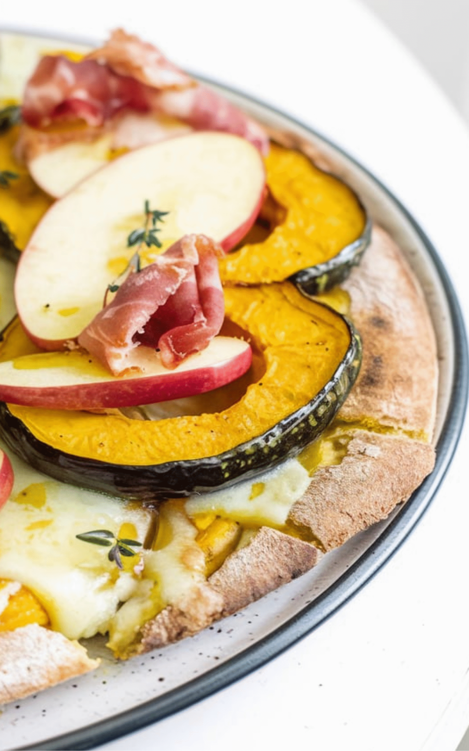 Roasted Acorn Squash, Apple, and Pancetta Flatbreads