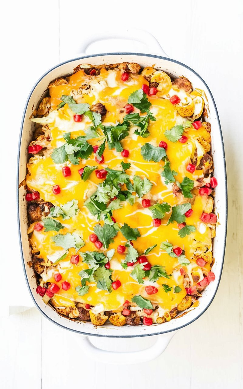 Taco Cauliflower Chicken Bake Recipe