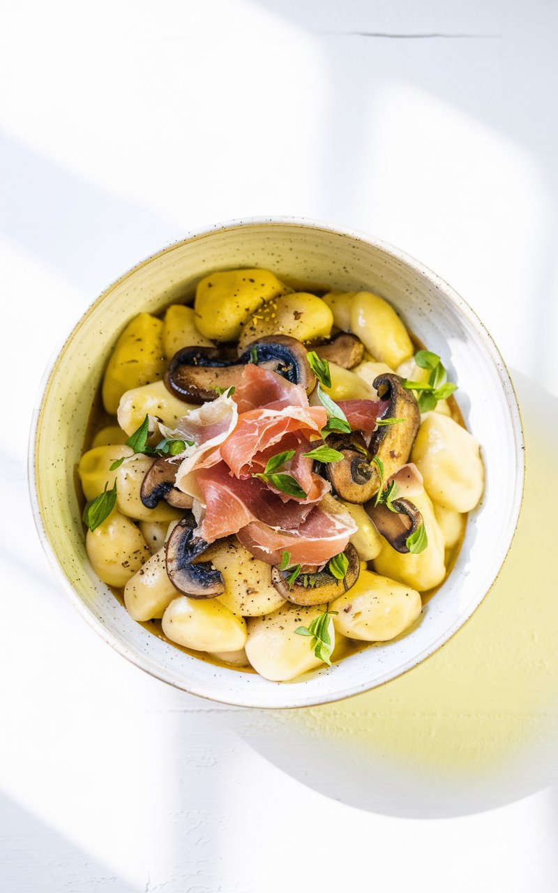 Mushroom & Prosciutto Gnocchi