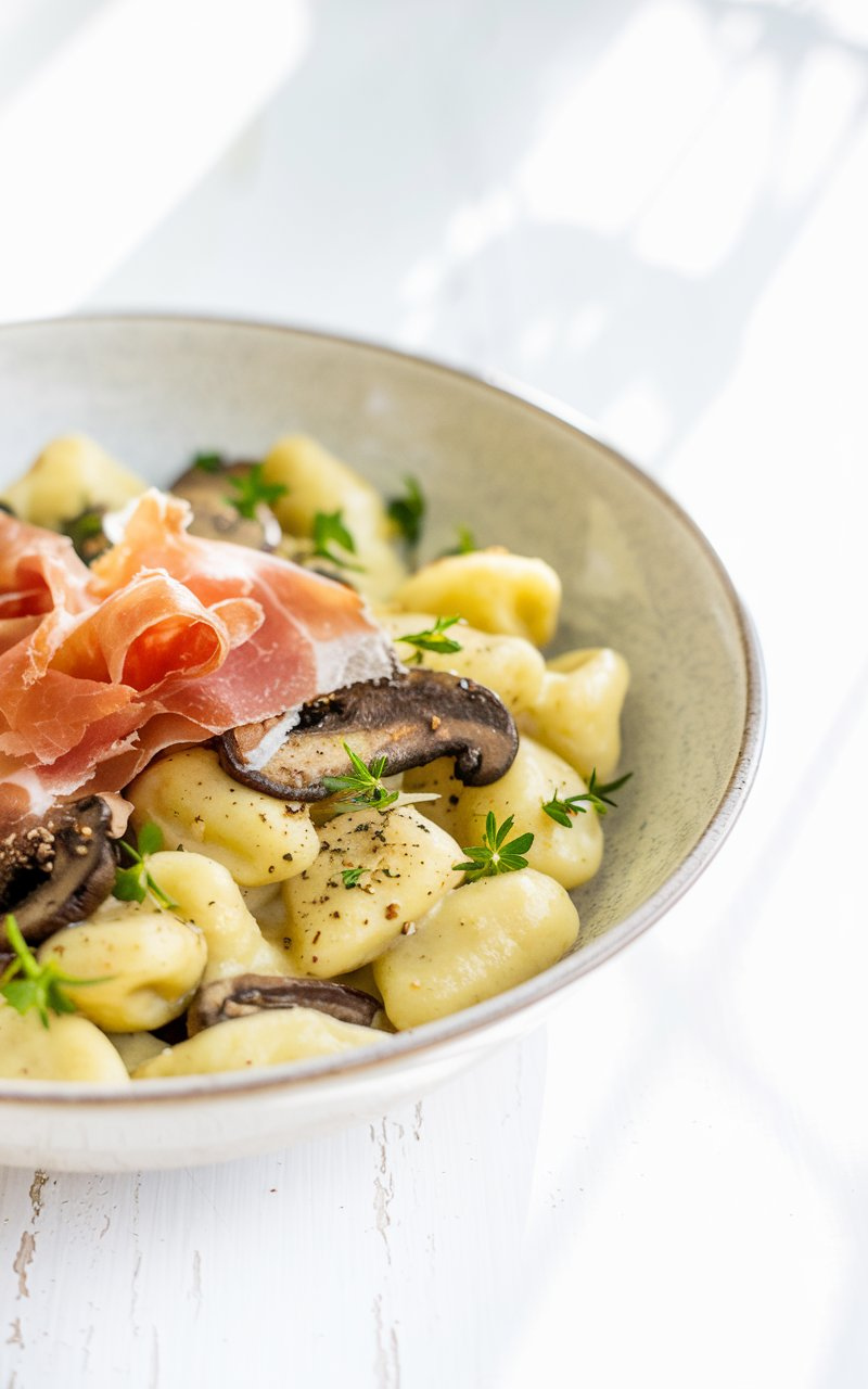 Mushroom & Prosciutto Gnocchi