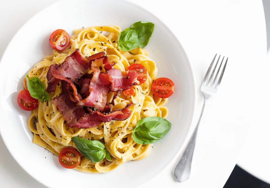 Quick & Easy Roasted Garlic Fettuccine